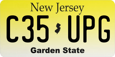NJ license plate C35UPG