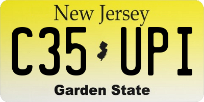 NJ license plate C35UPI