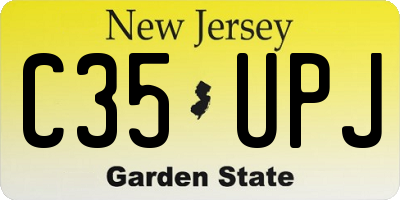 NJ license plate C35UPJ
