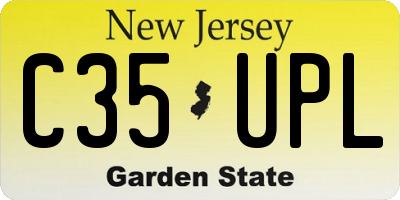 NJ license plate C35UPL