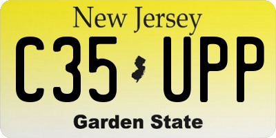 NJ license plate C35UPP