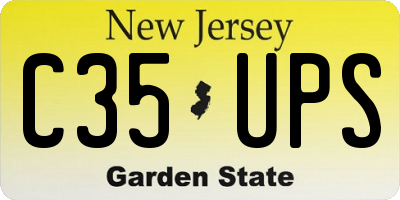 NJ license plate C35UPS