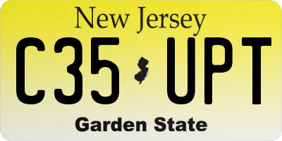 NJ license plate C35UPT