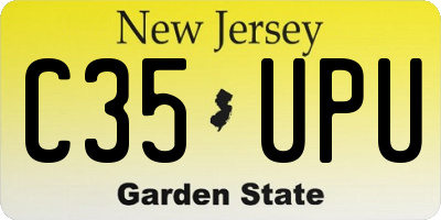 NJ license plate C35UPU