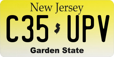 NJ license plate C35UPV