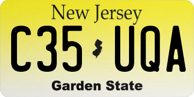 NJ license plate C35UQA