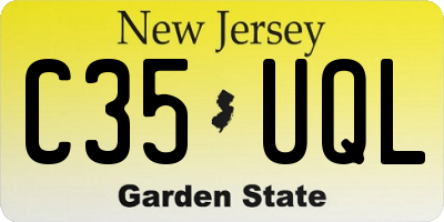 NJ license plate C35UQL