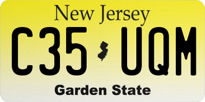 NJ license plate C35UQM