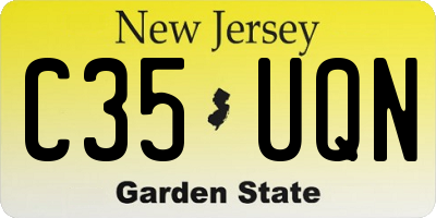 NJ license plate C35UQN
