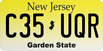 NJ license plate C35UQR