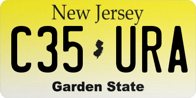 NJ license plate C35URA