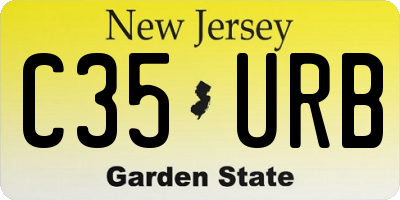 NJ license plate C35URB