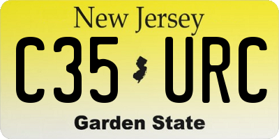 NJ license plate C35URC