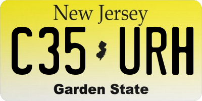 NJ license plate C35URH