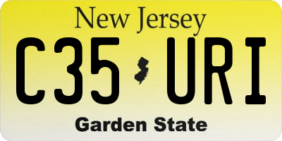 NJ license plate C35URI