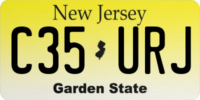 NJ license plate C35URJ