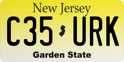 NJ license plate C35URK