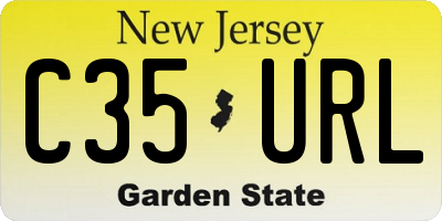 NJ license plate C35URL