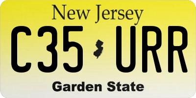 NJ license plate C35URR