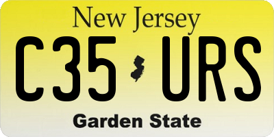 NJ license plate C35URS