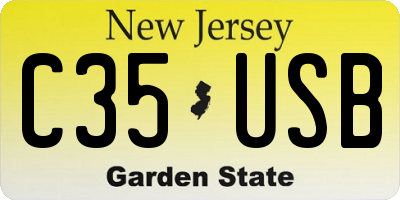 NJ license plate C35USB