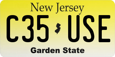 NJ license plate C35USE