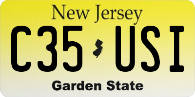 NJ license plate C35USI