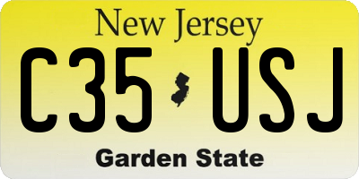 NJ license plate C35USJ