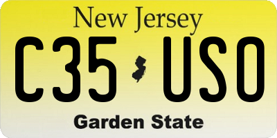 NJ license plate C35USO