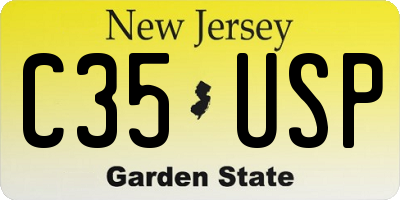 NJ license plate C35USP