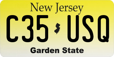 NJ license plate C35USQ