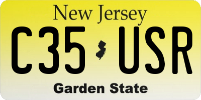 NJ license plate C35USR