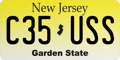NJ license plate C35USS