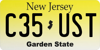 NJ license plate C35UST