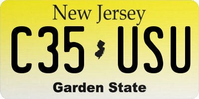 NJ license plate C35USU