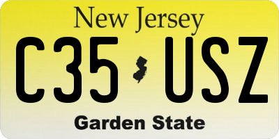NJ license plate C35USZ