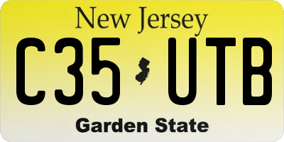 NJ license plate C35UTB
