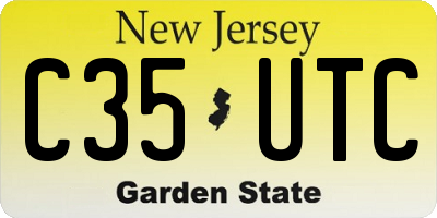 NJ license plate C35UTC