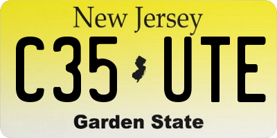 NJ license plate C35UTE