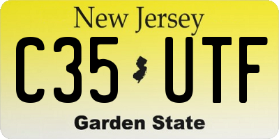 NJ license plate C35UTF