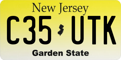 NJ license plate C35UTK