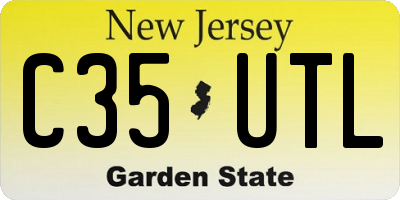 NJ license plate C35UTL
