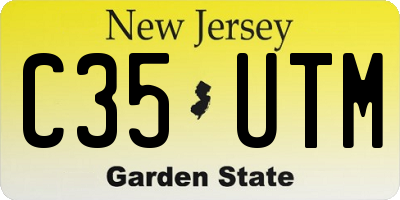 NJ license plate C35UTM