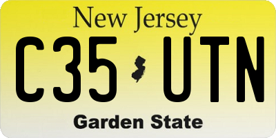 NJ license plate C35UTN