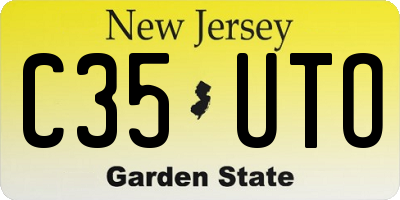NJ license plate C35UTO