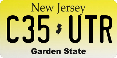 NJ license plate C35UTR