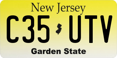 NJ license plate C35UTV
