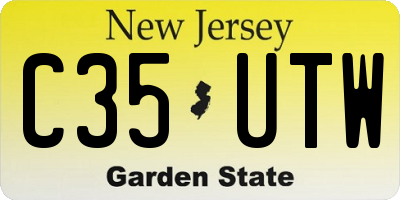NJ license plate C35UTW