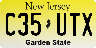 NJ license plate C35UTX