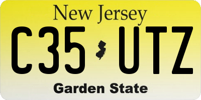 NJ license plate C35UTZ